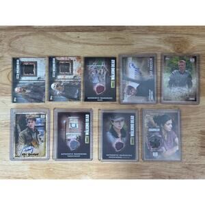 Lot of 9 Walking Dead Trading Cards Autos/Relic